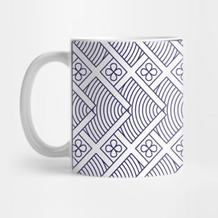 X overlap pattern in Japanese traditional pattern style Mug